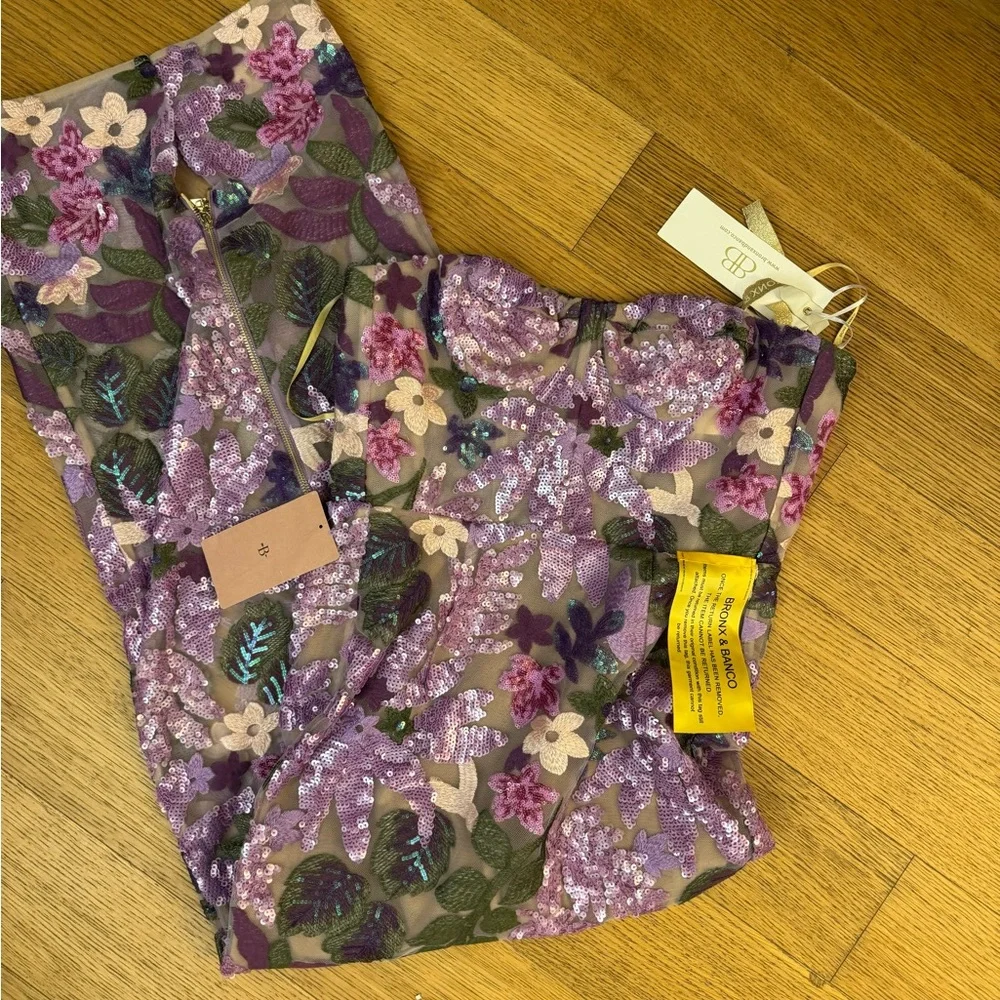 NWT Bronx and Banco Dahlia Maxi Dress Lilac - Picture 4 of 5